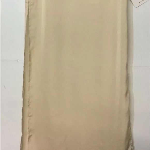 Capulet Cream Chiffon High Waist Slit Maxi Skirt - Picture 3 of 9